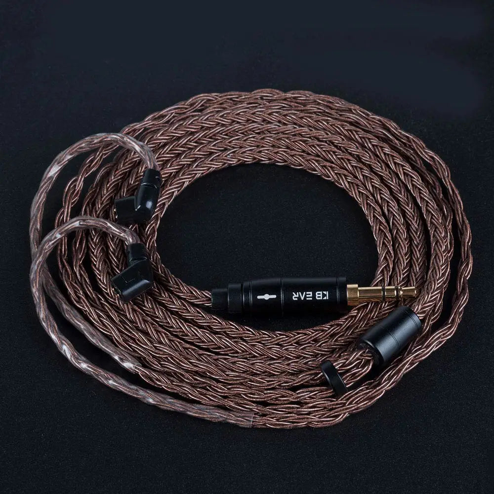KBEAR 16 Core Pure Copper Earphone Cable 2PIN/MMCX/QDC Earbuds Connector Use For KZ EDX ZSN PRO BLON BL-03 KBEAR KS1 Headphone
