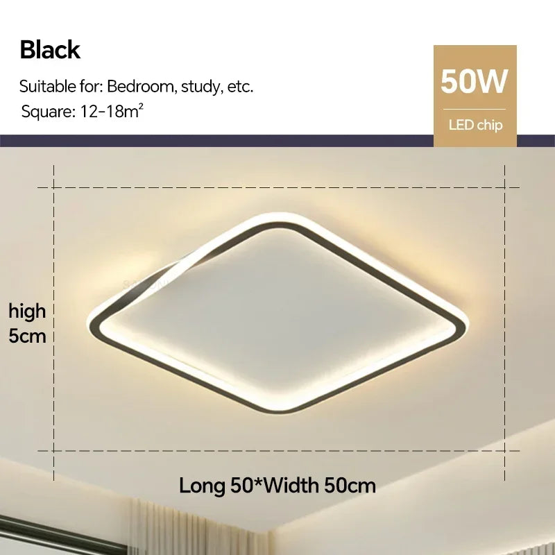 Modern LED Ceiling Lamp for Bedroom Living Dining Room Study Children's Room Chandelier Home Decoration Lighting Fixture Luster