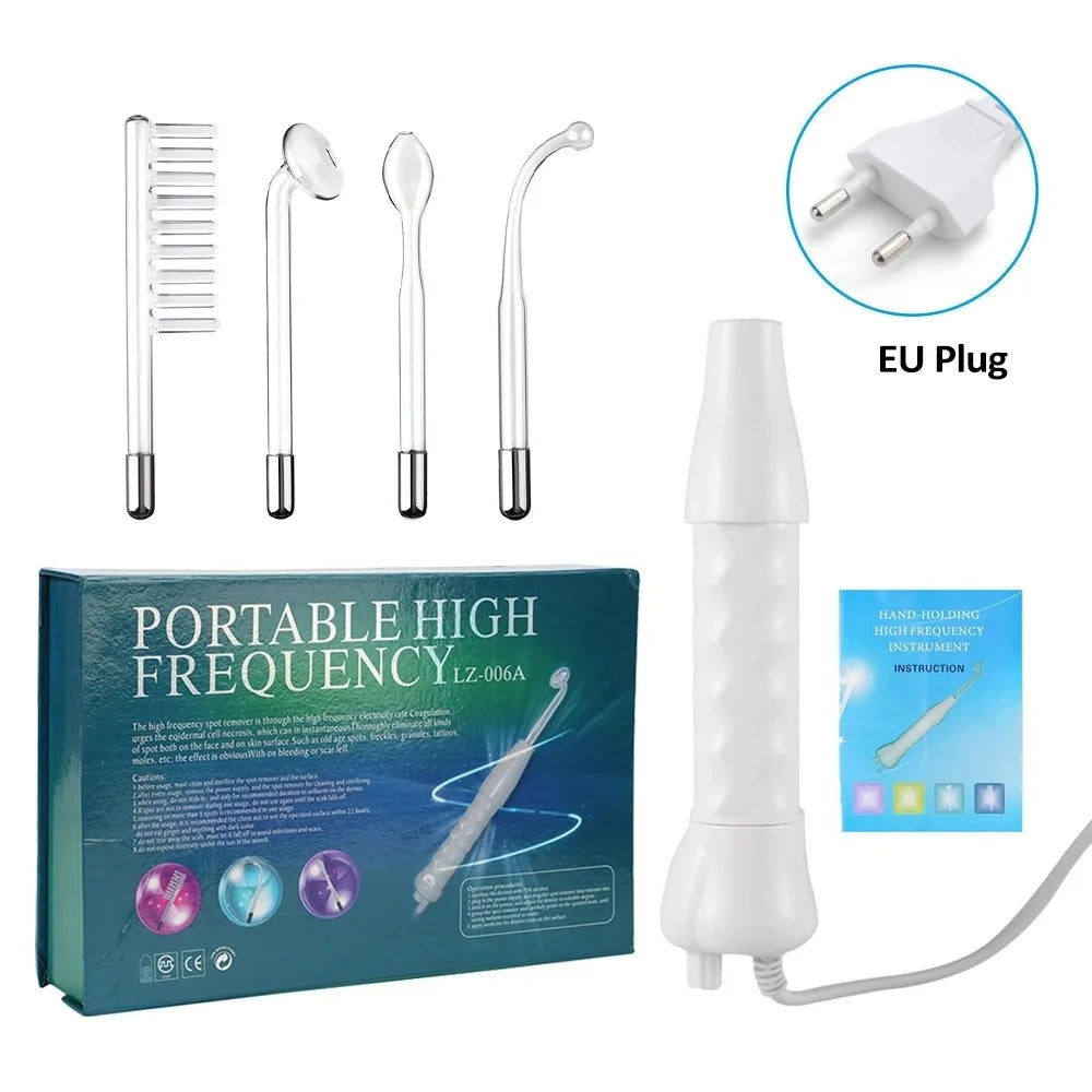Portable High-Frequency and Microcurrent Electrotherapy Device, Acne Removal and Beauty Comb