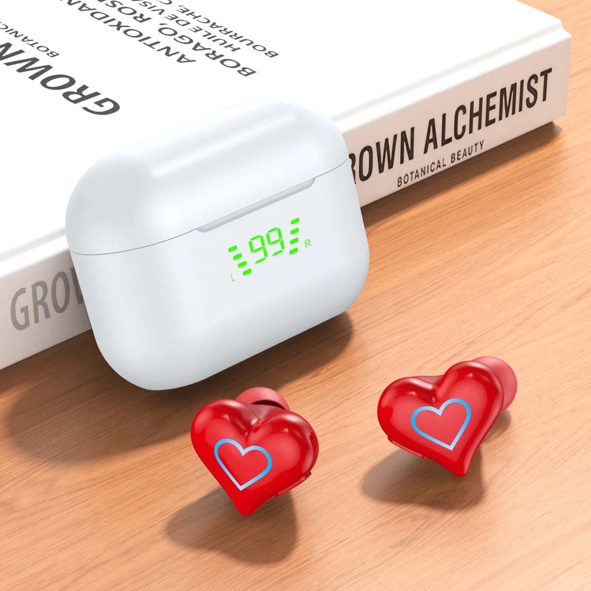 New Heart Shaped Wireless Bluetooth Headphones Wireless Earbuds Cute Music Headphones Pretty Girls Like Bluetooth Headphones