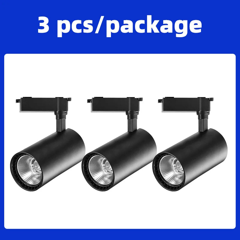 Full Set Track Light Led Spot110-265V COB Rail Lighting Fixture for Clothing Store Spotlight Home Ceiling Lights Led Track Lamp