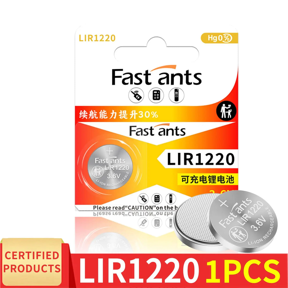 Original LIR1220 3.6V Li-ion Rechargeable Button Battery Replacement for Earbuds Small Electronics Laptop Motherboard