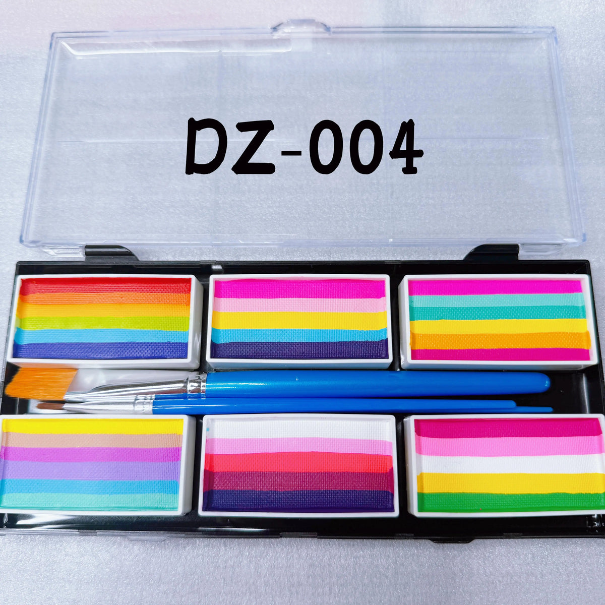 12 Color Popular Multicolor Child Body Painting Kids Face Paint Bodyart Palette Party Makeup Beauty Paint Palette With Brush Kit