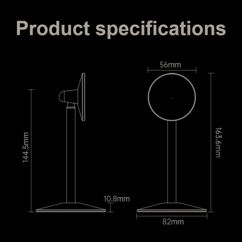 Aluminum Alloy Magnetic Phone Holder 360° Rotating Desktop Stand for IPhone 17 Pro Max/16 Office/Business Use Phone Accessories