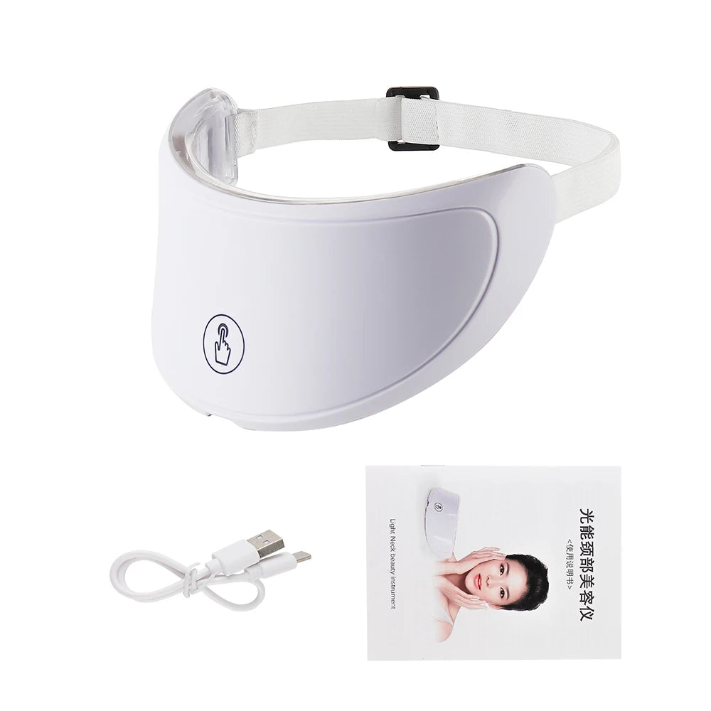 Foreverlily 7 Colors Light LED Facial Skin Care Mask Neck Skin Rejuvenation Treatment Beauty Anti Acne Therapy Whitening