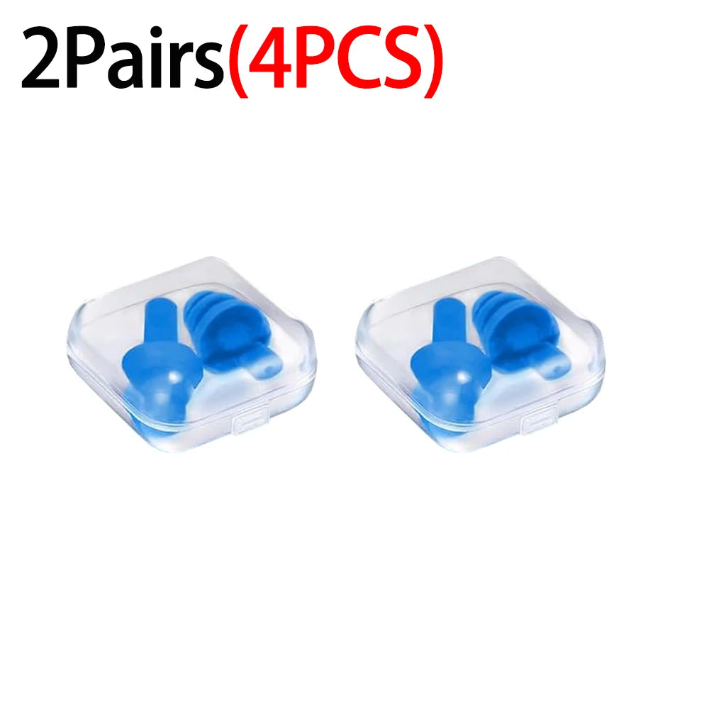 100/80/40/2PCS Reusable Silicone Ear Plugs with Plastic Case Soft Foam Waterproof Noise Cancelling Earplugs Earbuds for Sleeping