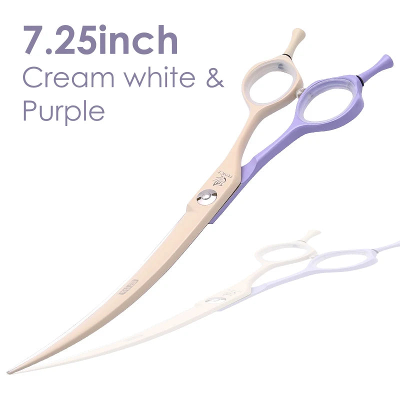 Fenice Dog Scissors 6.25/7.0inch Curved Scissors Pet Grooming Shears JP440C Dog Beauty Scissors Groomer Equipment