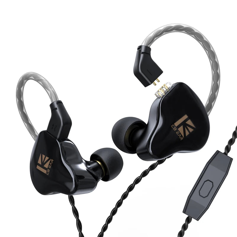 KBEAR KS1 KS2 Wired Earphone Dual Magnetic Circuit Dynamic Gaming Headphones In Ear Monitor Music Earbuds Headset KBEAR TFZ IEMs