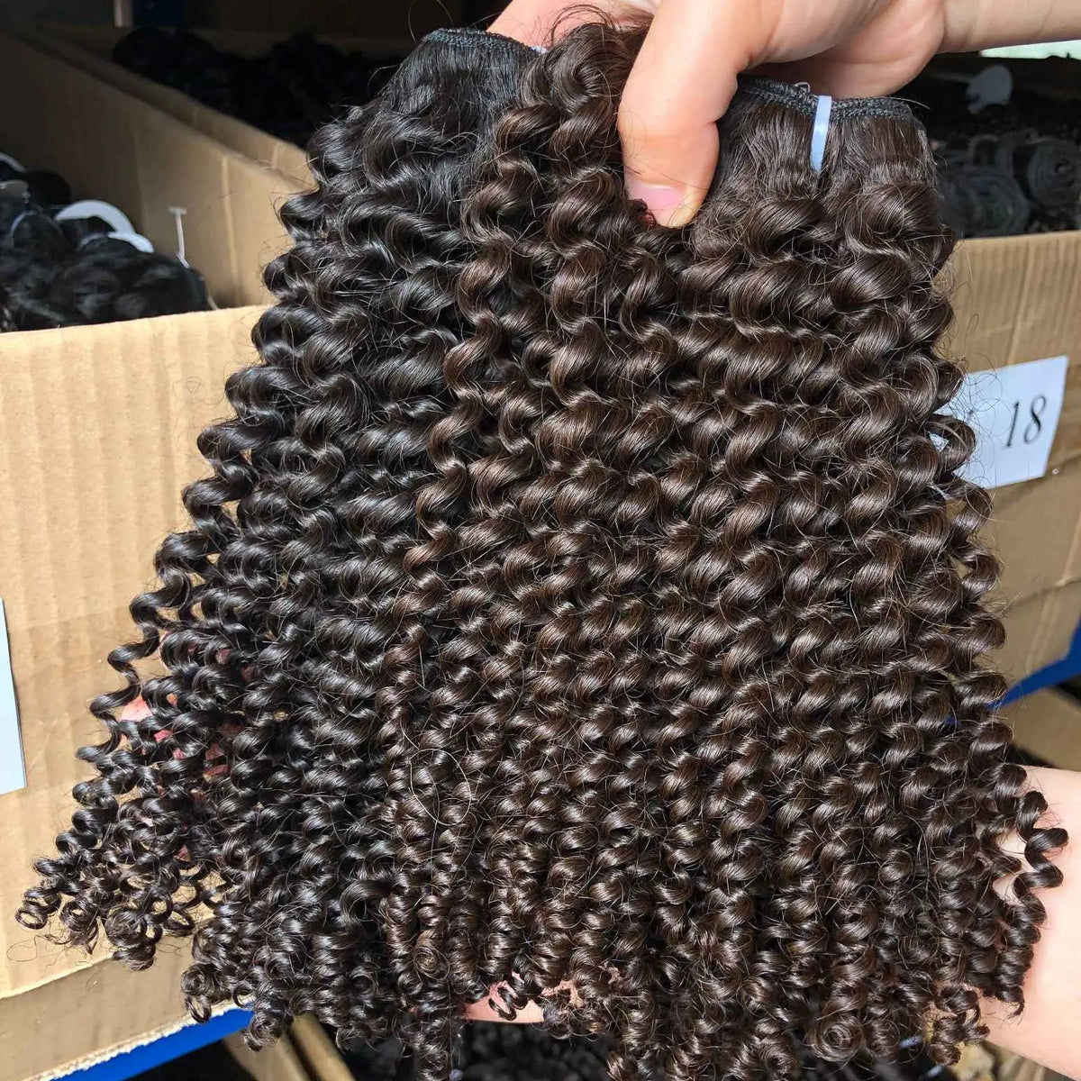 Queen Weave Beauty Kinky Curly 3 Bundles Deal Brazilian 100% Human Hair Extension Natural Black 12-24" Free Shipping