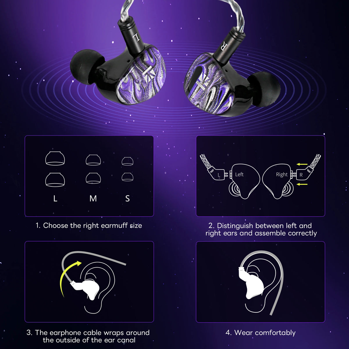 KBEAR KB03 Bone Conduction & DD & BA Hybrid Earphones 3D Printed HIFI Bass Earbuds Metal Monitor Headphones Gaming Headset