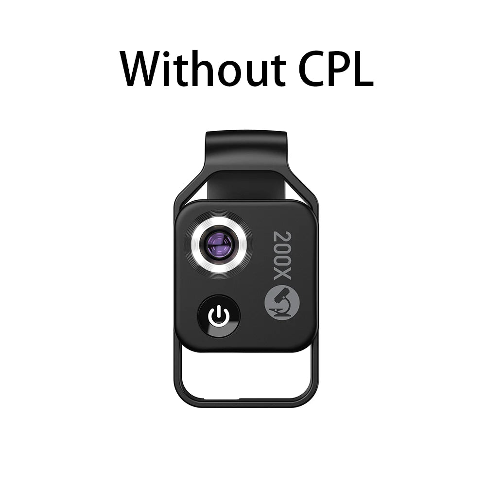 APEXEL 200X Microscope Lens for Mobile Phone Macro Lens with CPL Filter LED Light HD Camera Magnifying Lens Phone Accessories