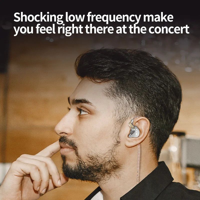 CCA CRA Hanging In Ear Wired HiFi Headset Monitor Headphones Noice Cancelling Sport Gamer Earbuds Earphones KZ ZEX Pro NRA CA4