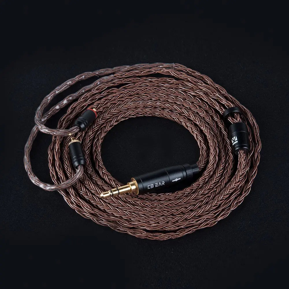 KBEAR 16 Core Pure Copper Earphone Cable 2PIN/MMCX/QDC Earbuds Connector Use For KZ EDX ZSN PRO  BLON BL-03 KBEAR KS1 Headphone