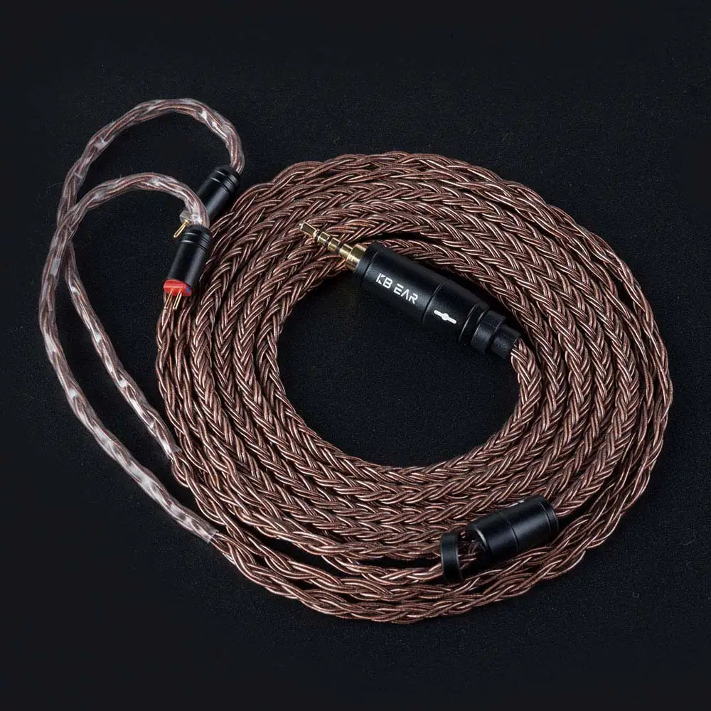 KBEAR 16 Core Pure Copper Earphone Cable 2PIN/MMCX/QDC Earbuds Connector Use For KZ EDX ZSN PRO  BLON BL-03 KBEAR KS1 Headphone