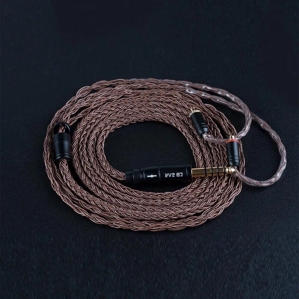 KBEAR 16 Core Pure Copper Earphone Cable 2PIN/MMCX/QDC Earbuds Connector Use For KZ EDX ZSN PRO  BLON BL-03 KBEAR KS1 Headphone