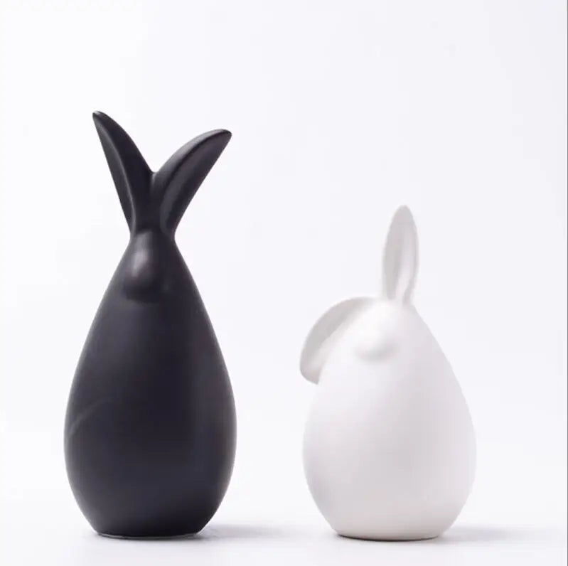 Modern Feng Shui Ceramic Figurines Livingroom Ornaments Home Furnishing Decoration Crafts Office Room Accessories Wedding Gifts