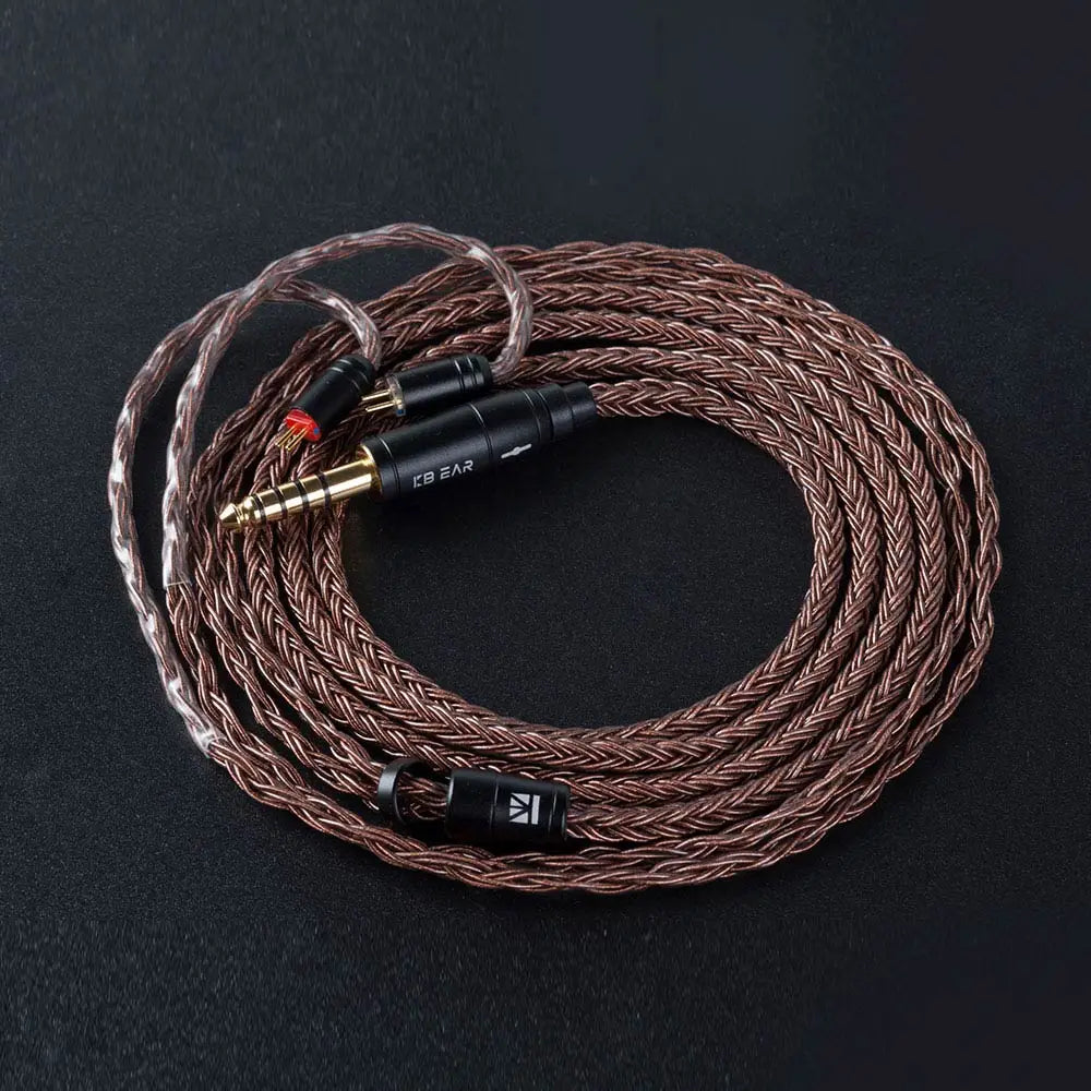 KBEAR 16 Core Pure Copper Earphone Cable 2PIN/MMCX/QDC Earbuds Connector Use For KZ EDX ZSN PRO  BLON BL-03 KBEAR KS1 Headphone