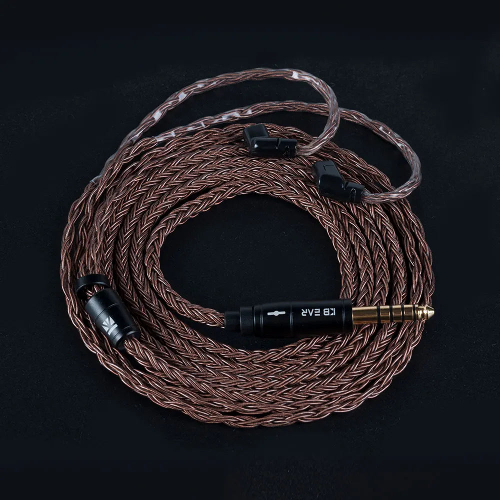 KBEAR 16 Core Pure Copper Earphone Cable 2PIN/MMCX/QDC Earbuds Connector Use For KZ EDX ZSN PRO  BLON BL-03 KBEAR KS1 Headphone