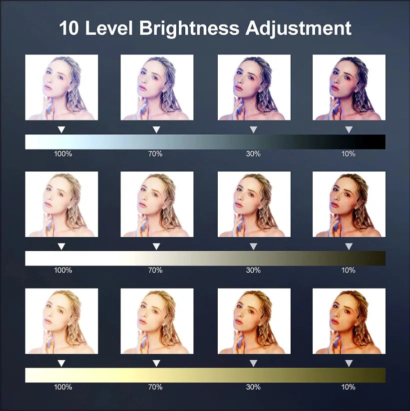 16cm/26cm/30cm LED Selfie Ring Lighting Photographic Ring Lamp USB Remote Fill Light Video Live Phone Holder & Tripod