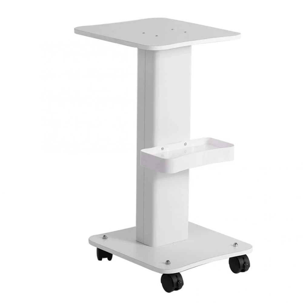 2026 New Beauty Salon Trolley Salon Use Pedestal Rolling Cart Wheel Aluminum Stand Wooden Board Appliance Parts for Spa
