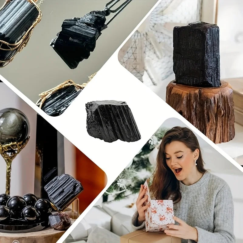 Natural black tourmaline rough – an ideal gift for home décor, accessories, rough stone displays, DIY pendants and necklaces