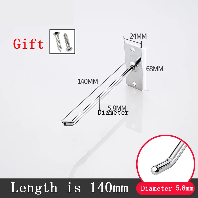 Wall Hook Nail Wall Display Lewelry Hook Mobile Phone Accessories Single Line Hook Steel Hardware Tool Hammer Pliers Wall Mount