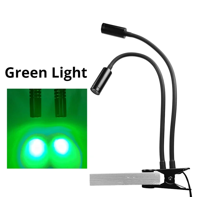 Gooseneck Lamp Microscope LED Light Universal Clamp Light Source Spotlight Cell Phone Electronic Repair Lighting Welding LED