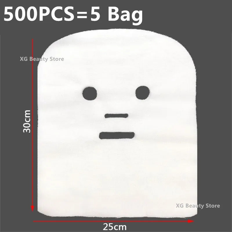 100/200/500PCS 25x30cm Pure Cotton Disposable Gauze Face Mask Paper Sheet Beauty Salon Special Gauze Absorption Non-Irritating