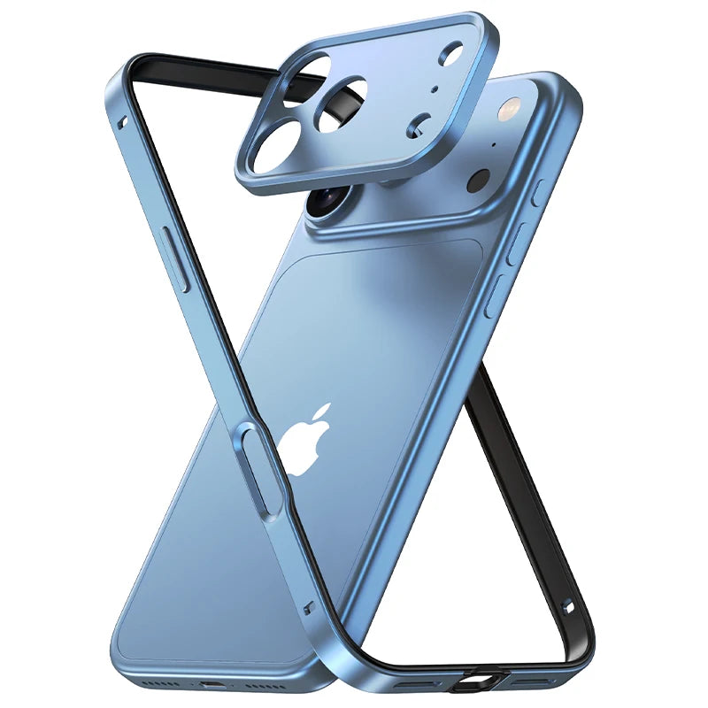 Camera Lens Protector Cover Metal Silicone Bumper Case For iPhone 17 Pro Max Air 16 Plus 15 14 13 Protection Phone Accessories