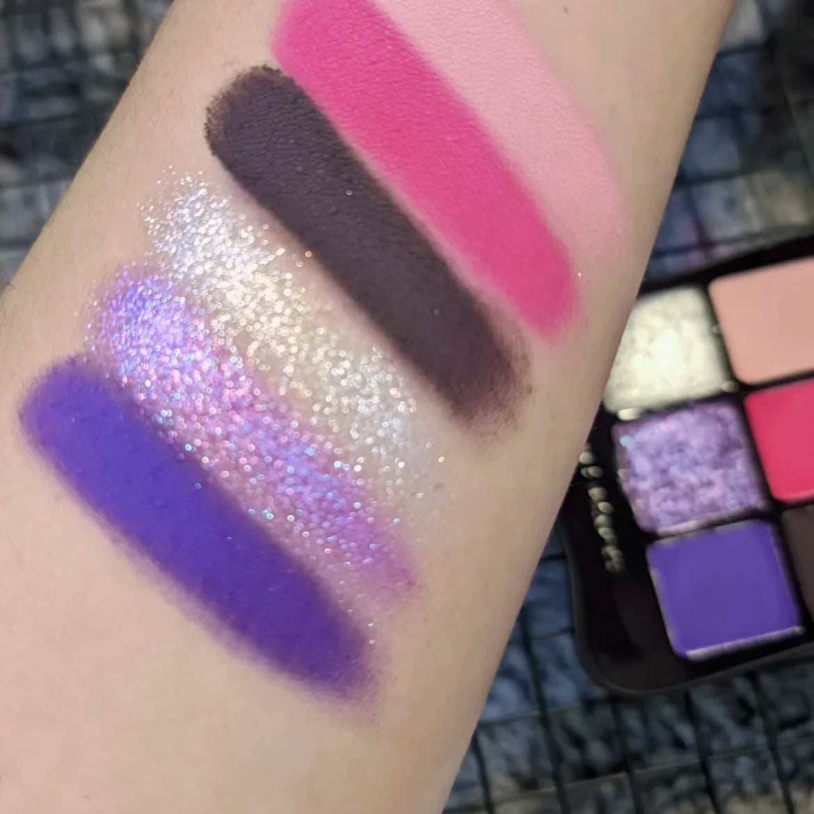 CHOIZ BEAUTY 6 Color Eyeshadow Platte Green Matte Chameleon Shimmer Glitter High Pigmentated Eye Shadow Gothic Eyemakeup