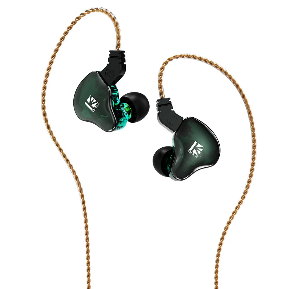 KBEAR KS1 KS2 Wired Earphone Dual Magnetic Circuit Dynamic Gaming Headphones In Ear Monitor Music Earbuds Headset KBEAR TFZ IEMs
