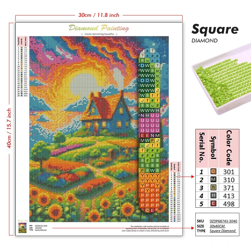 5D Diy"Water Lilies And Japanese Bridge Claude Monet" Diamond Painting Home Décor Gifts