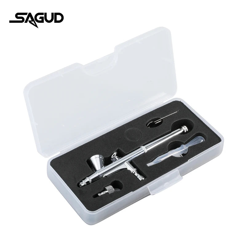 SAGUD Airbrush Model SD-135 0.2mm Multipurpose Dual-Action Gravity Feed Airbrush Set Kit for Illustration Beauty Cake Decoration
