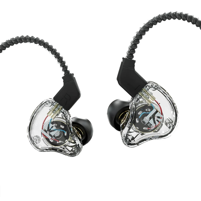 KBEAR KS1 KS2 Wired Earphone Dual Magnetic Circuit Dynamic Gaming Headphones In Ear Monitor Music Earbuds Headset KBEAR TFZ IEMs