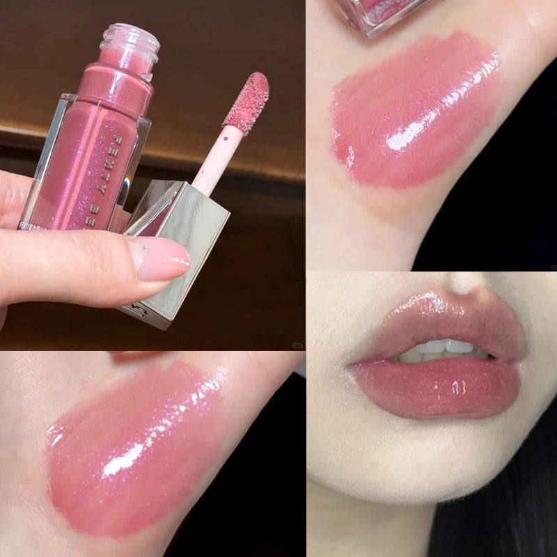Fenty Beauty Multicolored Lip Gloss Moisturize Plumper Long-acting Lipstick Nude Pink Highlight Powder Contour Stick Makeup Set