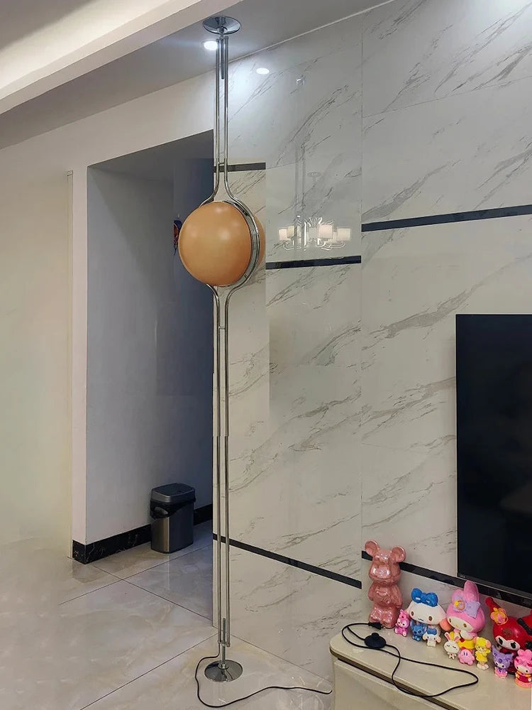 Nordic Medieval Art Acrylic Globe Floor Lamp Modern Standing Light Home Decor Lighting For Living Room Bedroom Bedside Study