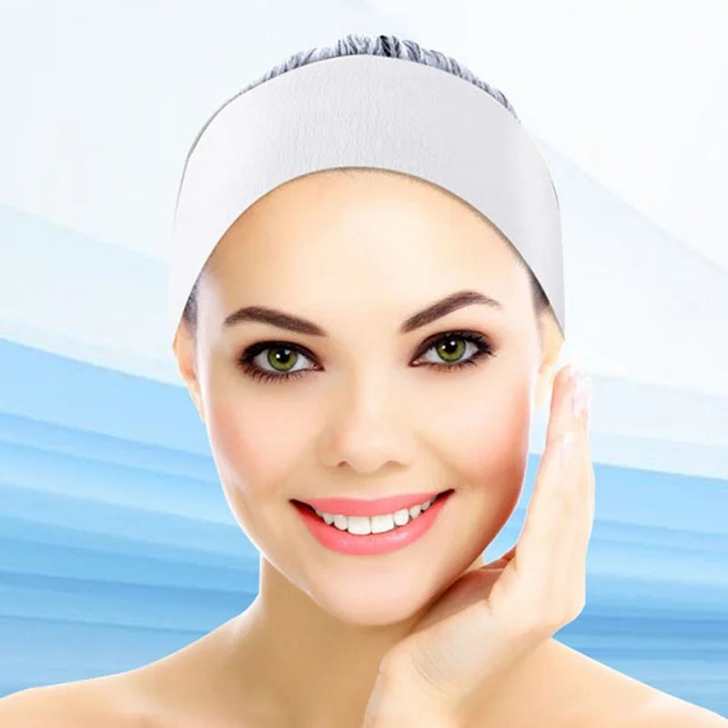 100pcs Disposable Headbands for Facials Spa Stretch Non-Woven Soft Skin Care Hair Bands Women Salons Face Washing Beauty Tools