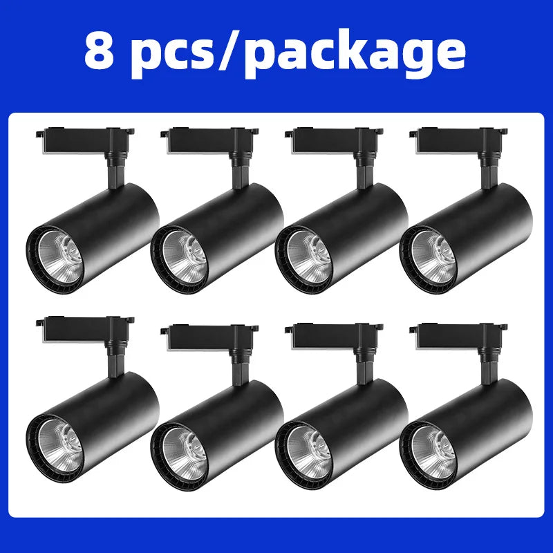 Full Set Track Light Led Spot110-265V COB Rail Lighting Fixture for Clothing Store Spotlight Home Ceiling Lights Led Track Lamp