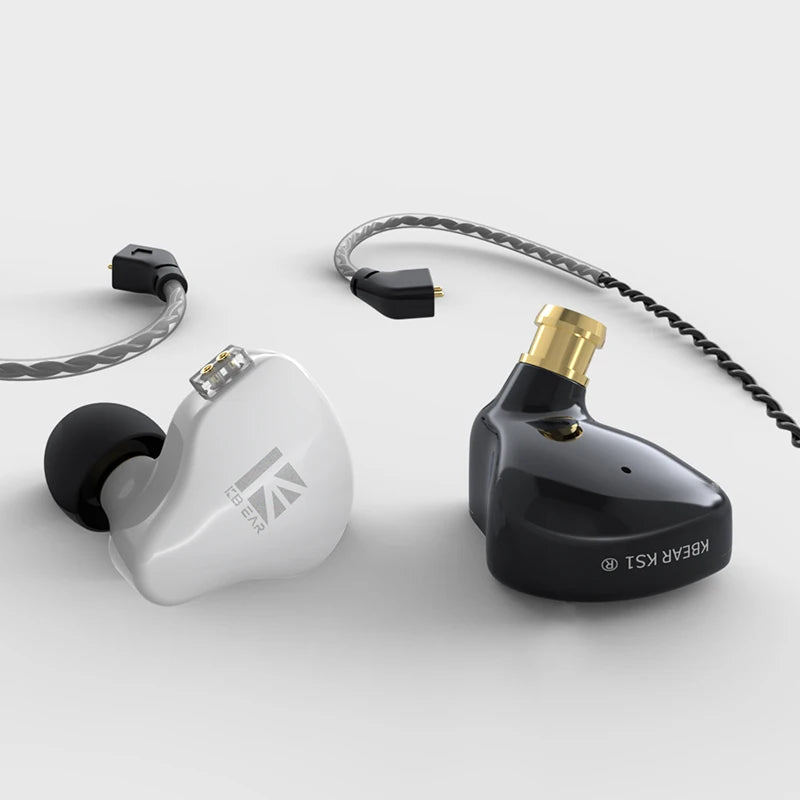 KBEAR KS1 KS2 Wired Earphone Dual Magnetic Circuit Dynamic Gaming Headphones In Ear Monitor Music Earbuds Headset KBEAR TFZ IEMs