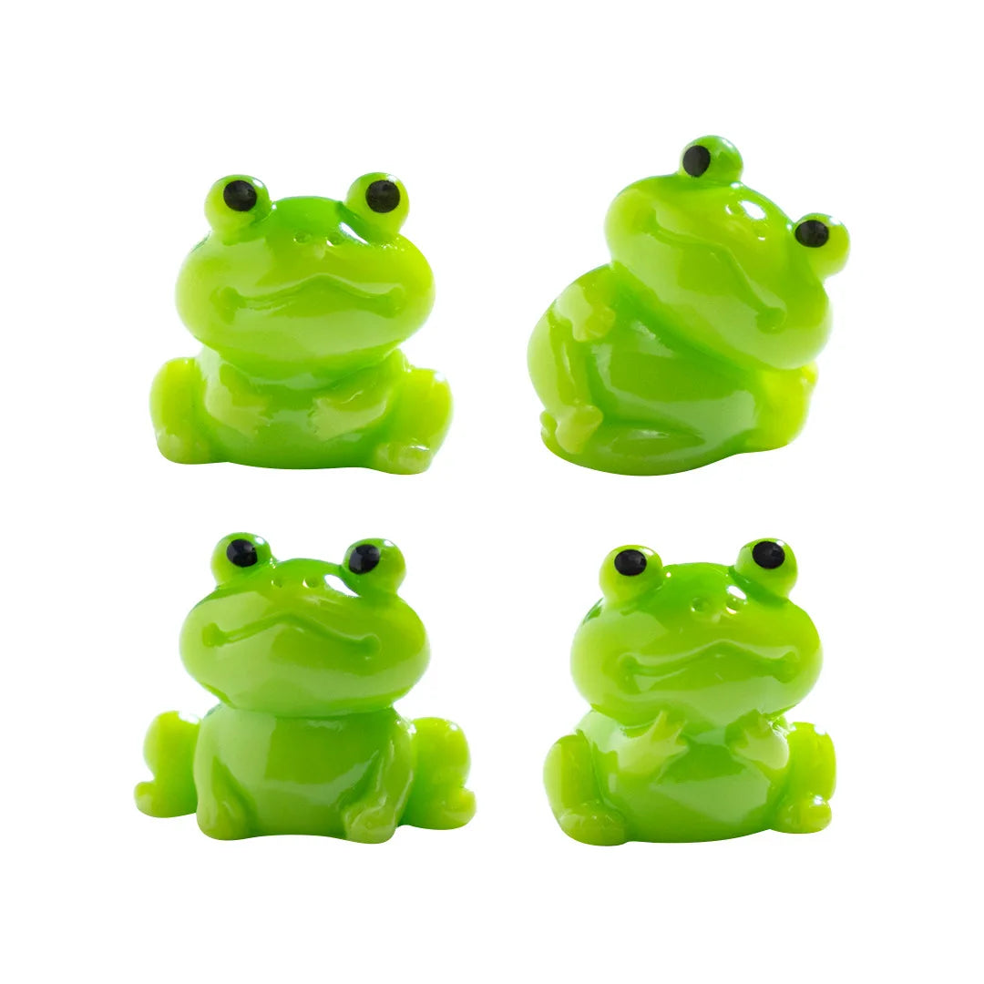 10-100PC Mini Resin Frogs Green Tiny Frogs Figurines Miniature Home Décor Fairy Garden Decor Dollhouse Birthday Party Favor Gift
