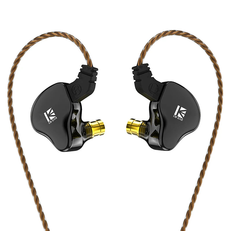 KBEAR KS1 KS2 Wired Earphone Dual Magnetic Circuit Dynamic Gaming Headphones In Ear Monitor Music Earbuds Headset KBEAR TFZ IEMs