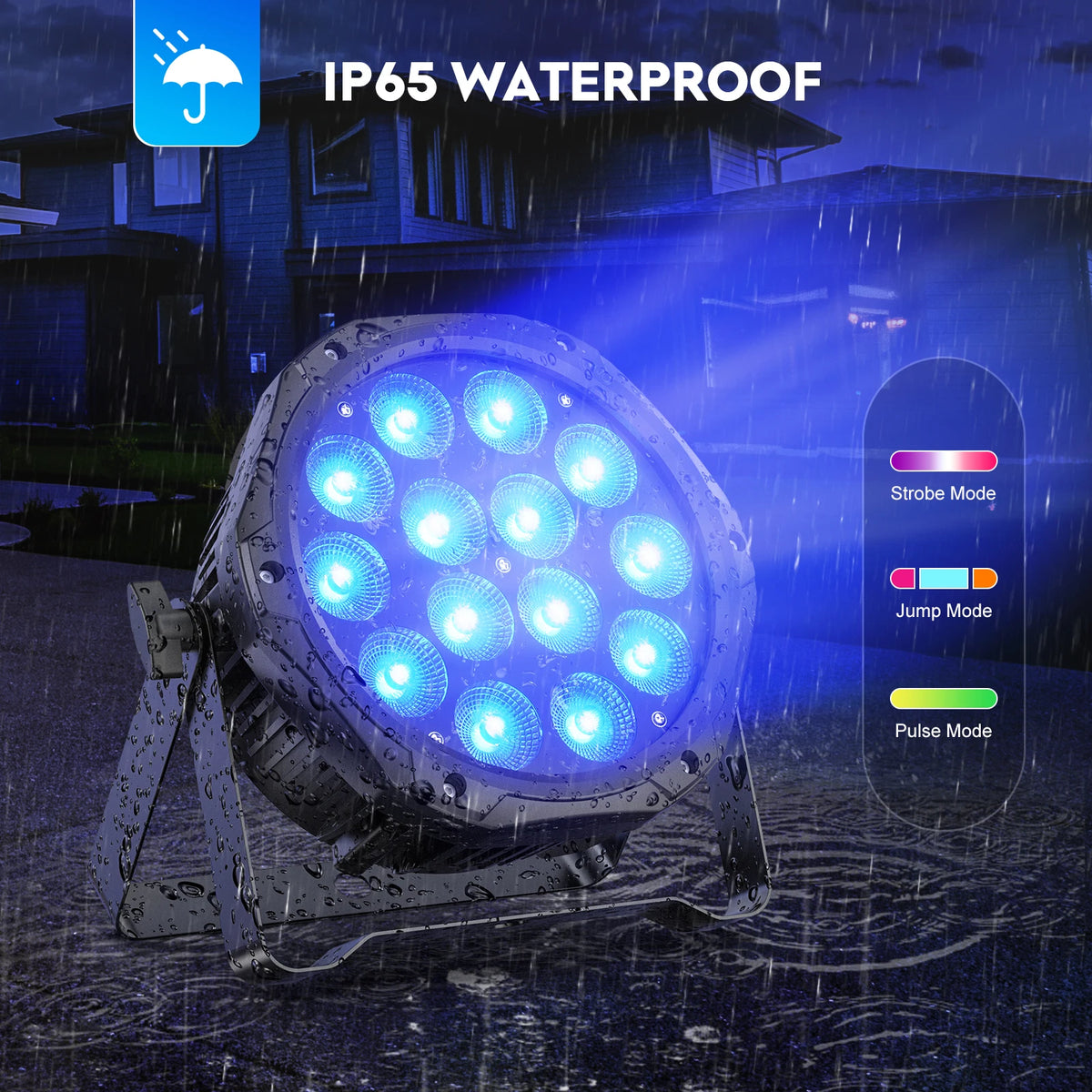 U'King 4PCS Waterproof LED Par Light 14x10W LED RGBW DJ Party Light IP65 DMX512 Effect Stage Lighting for Disco Bar Nightclub