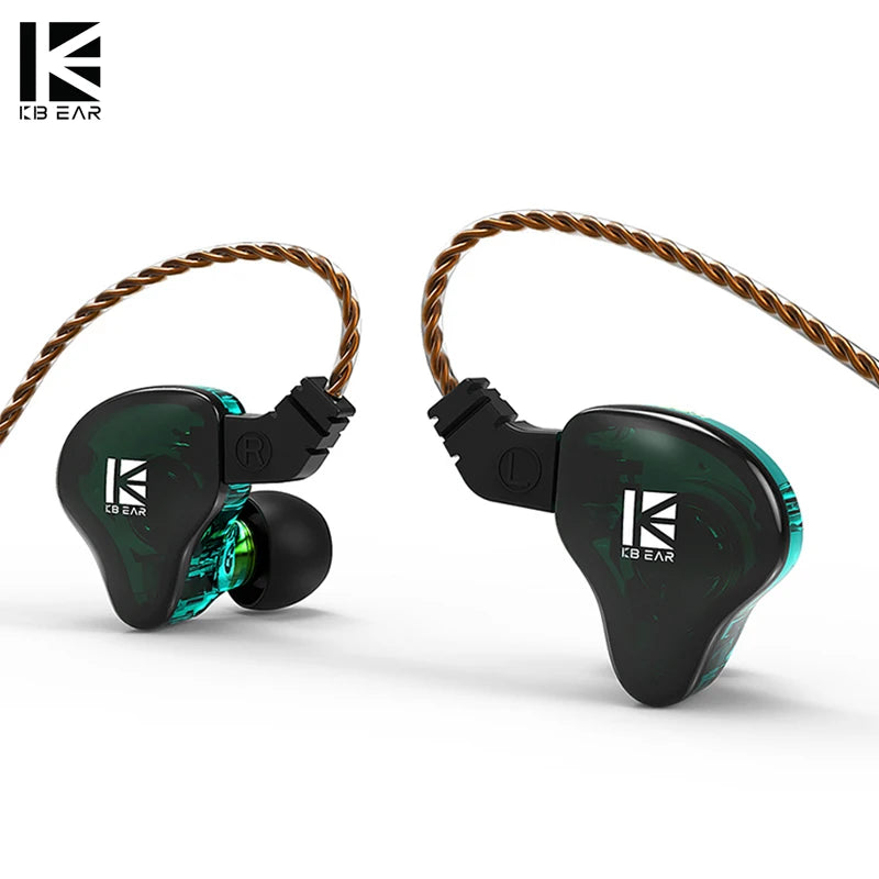 KBEAR KS1 KS2 Wired Earphone Dual Magnetic Circuit Dynamic Gaming Headphones In Ear Monitor Music Earbuds Headset KBEAR TFZ IEMs