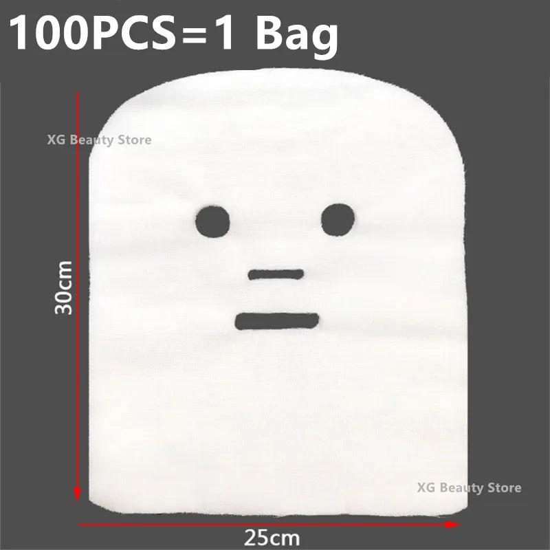 100/200/500PCS 25x30cm Pure Cotton Disposable Gauze Face Mask Paper Sheet Beauty Salon Special Gauze Absorption Non-Irritating