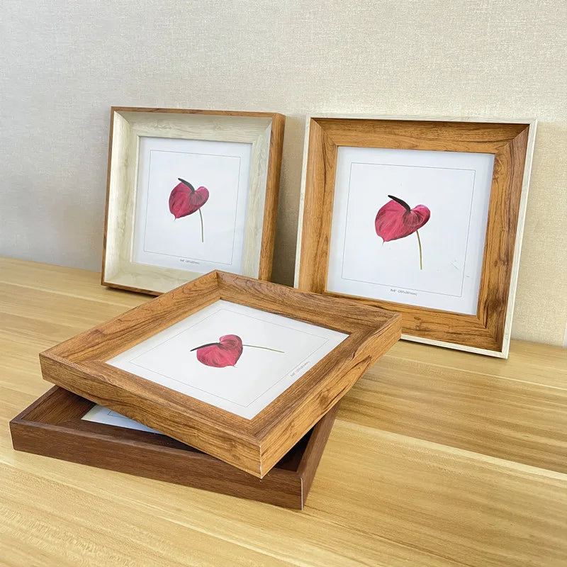 Square Picture Frame 5x5, 6x6, 7x7, 8x8, 10x10 Inches 4cm Wide Border, Versatile Tabletop Wall-Mountable Photo Frames Home Décor