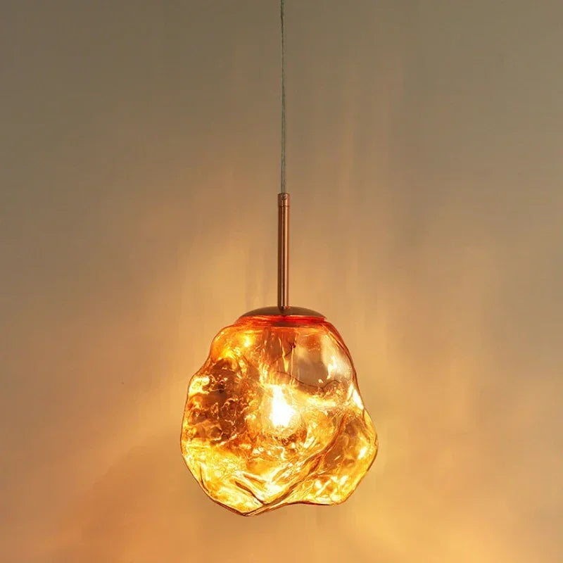 Simple Modern Pendant Light Ice Glass Hallway Dining Room Bedroom Living Corridor Personalized Entrance Lamp Hanging Lighting