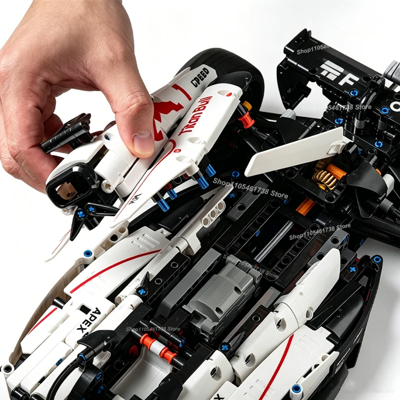 2026 New Model MK6025 Technical Classic Performance Series – 1,900 PCS RB21 White Sports Car Set for Home Décor and Gifts
