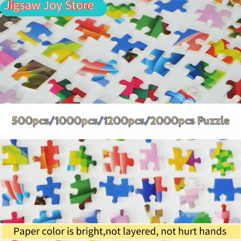 500/1000/1200/2000pcs Fashion Landscape Puzzle | Vibrant Masterpiece, Stylish Home Décor & Stress-Relief Game for Modern Adult