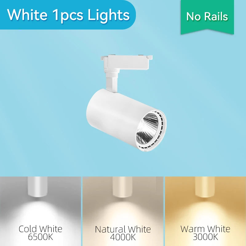 Full Set Track Light Led Spot110-265V COB Rail Lighting Fixture for Clothing Store Spotlight Home Ceiling Lights Led Track Lamp