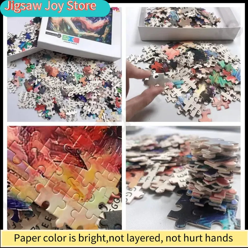 500/1000/1200/2000pcs Fashion Landscape Puzzle | Vibrant Masterpiece, Stylish Home Décor & Stress-Relief Game for Modern Adult